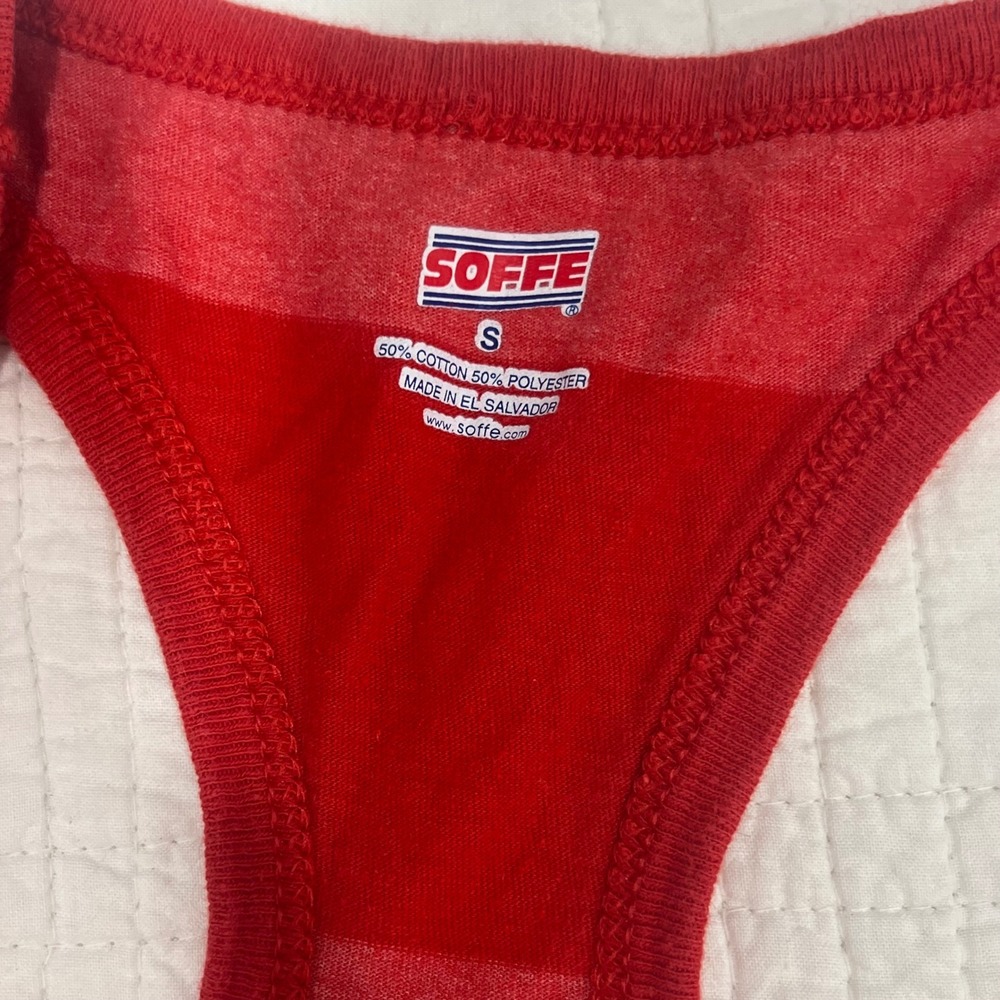 Soffe Georgia Bulldogs Racerback Tank Red Striped Uga Graphic Womens Small *NOTE - Picture 6 of 9